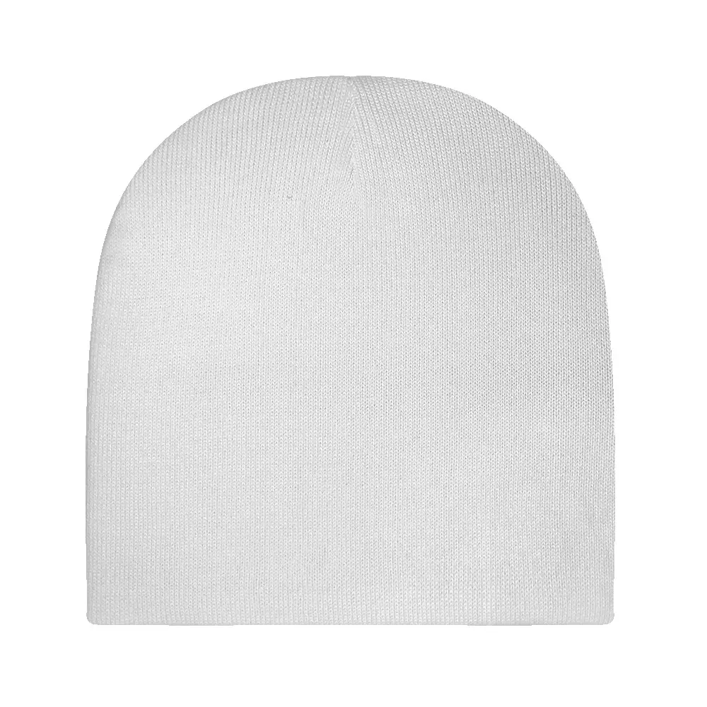 Bonnet blanc avec impression par sublimation.