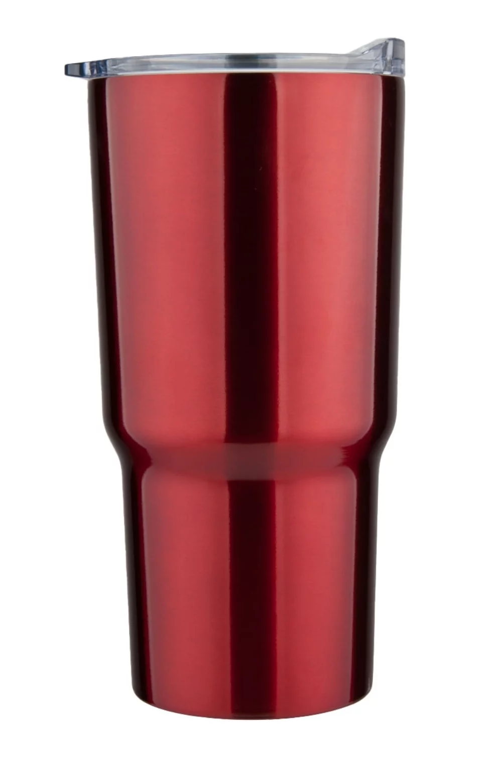 Tasse en acier inoxydable à double paroi Minto 20 oz avec couvercle à pression, rouge