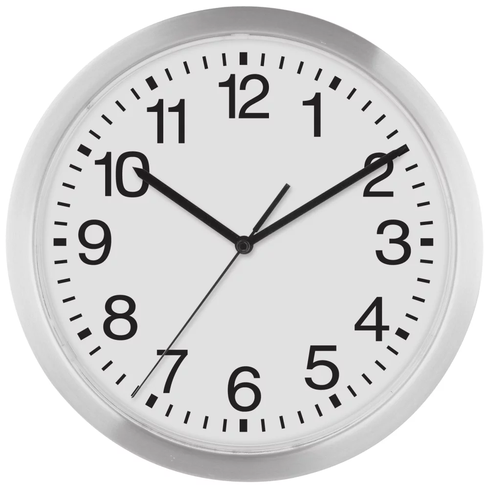 12" Slim Metal Wall Clock