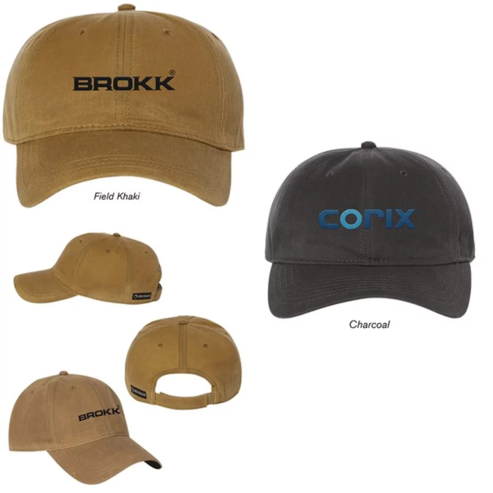 Casquette en toile cirée DRI DUCK 3230 Moorland en charbon.