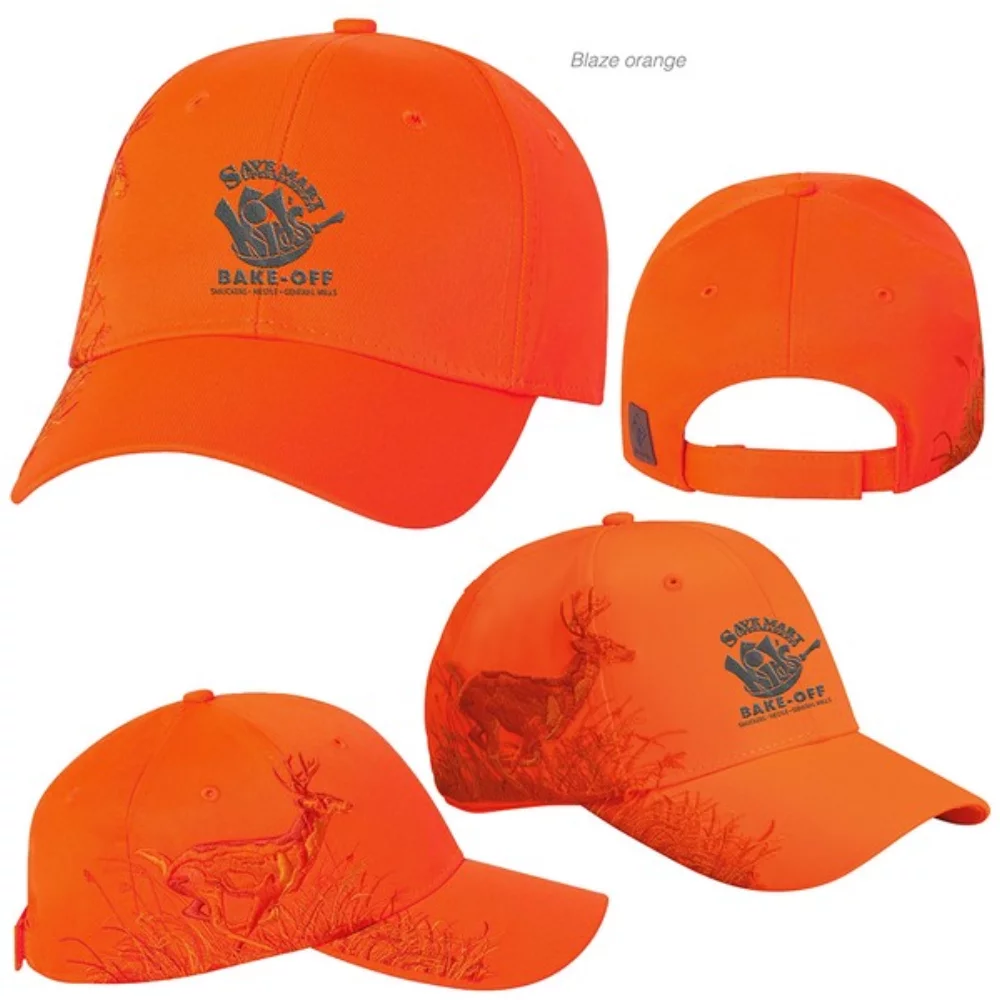 Casquette de chasse Dri Duck 3301 Blaze Orange Running Buck
