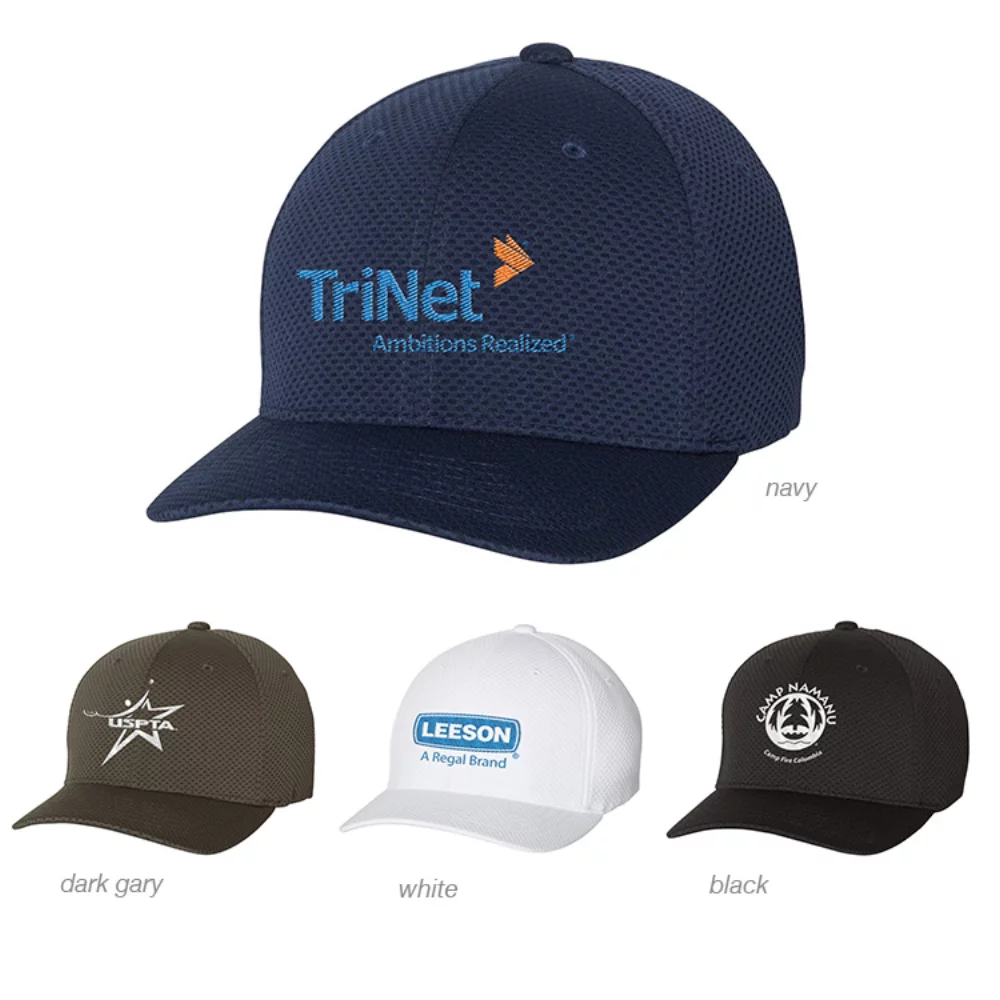 Casquette Flexfit en jersey extensible à motif hexagonal