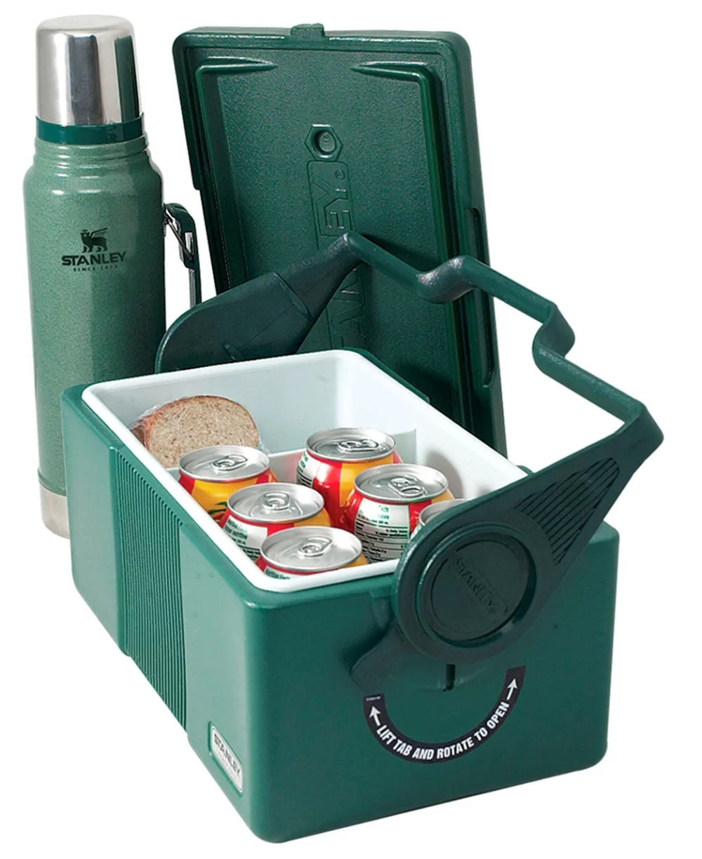 Ensemble Stanley® Adventure Heritage - Bouteille sous vide 1,5 L et glacière 7 L vert.