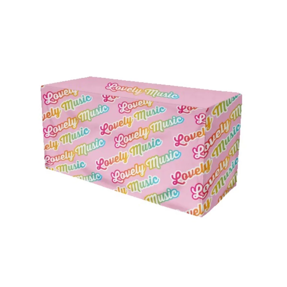 4' Fitted Open-Back Full-Color Table Throw