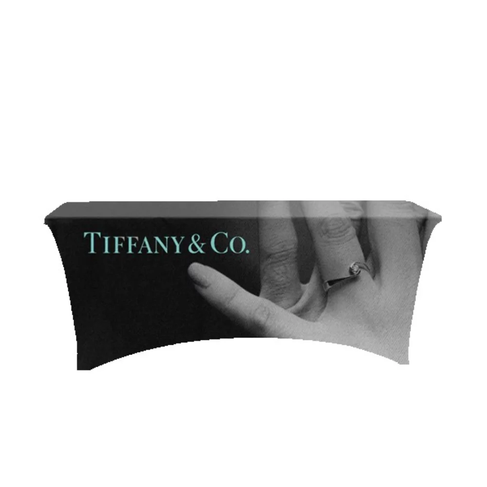 6' Stretch Open-Back Full Color Table Throw