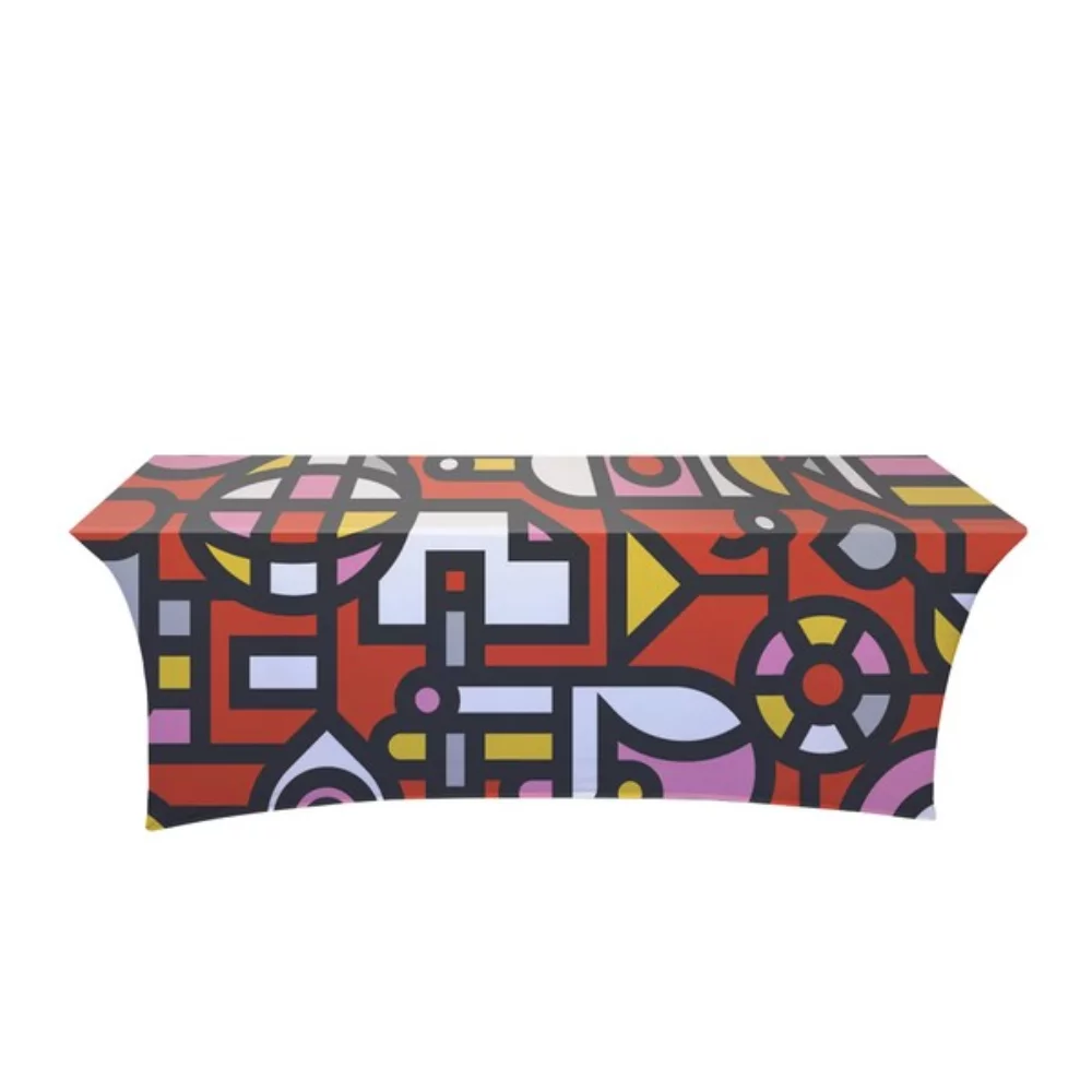 8' Stretch Open-Back Full Color Table Throw