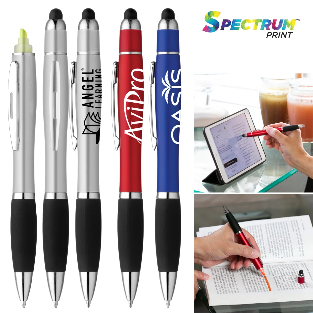 Stylo surligneur avec capuchon courbé