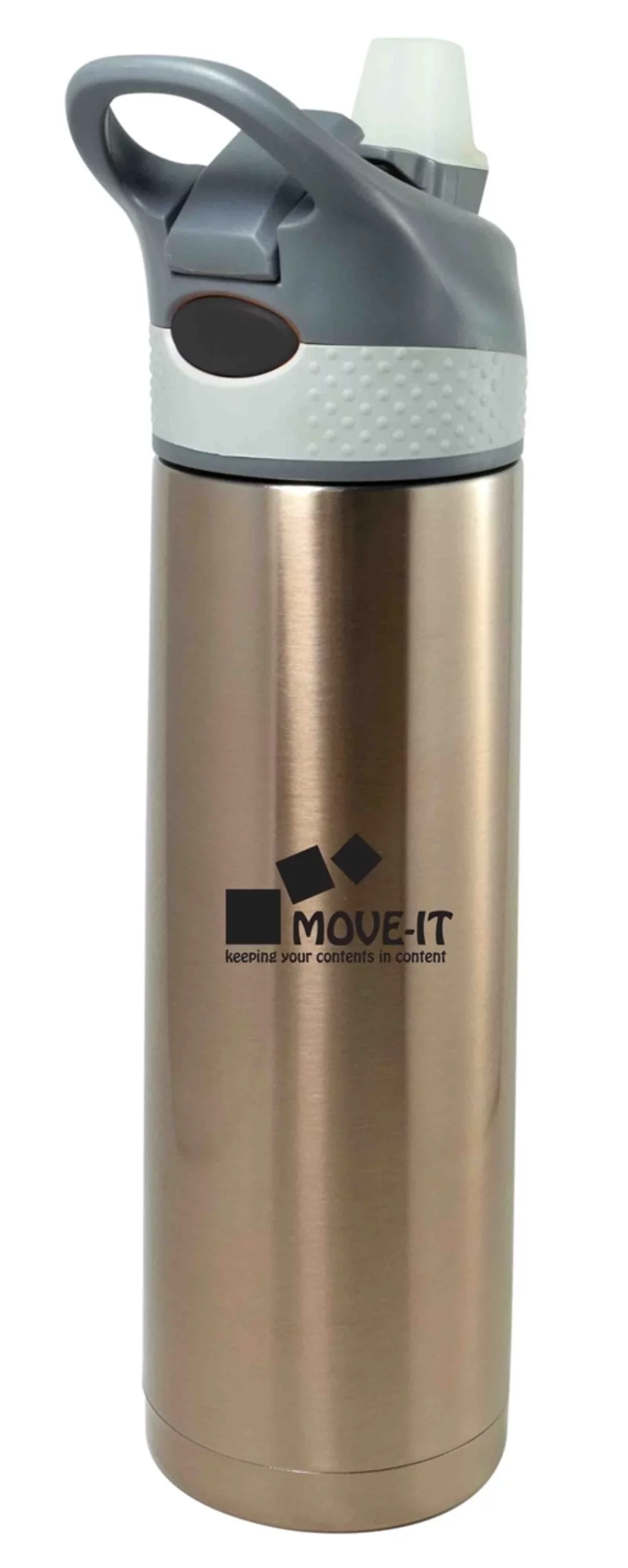 Bouteille de voyage Athena en acier inoxydable à double paroi finition cuivre de 23 oz