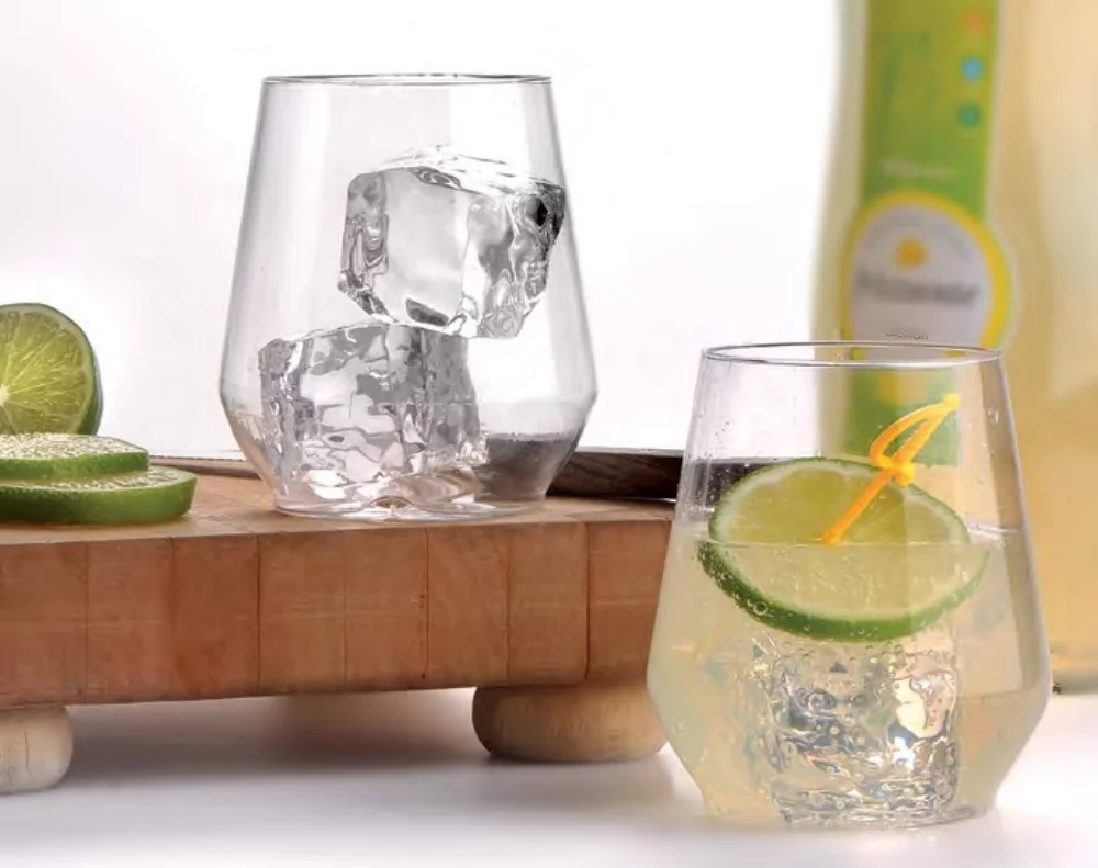 Aurora 12oz clear stemless plastic tumbler