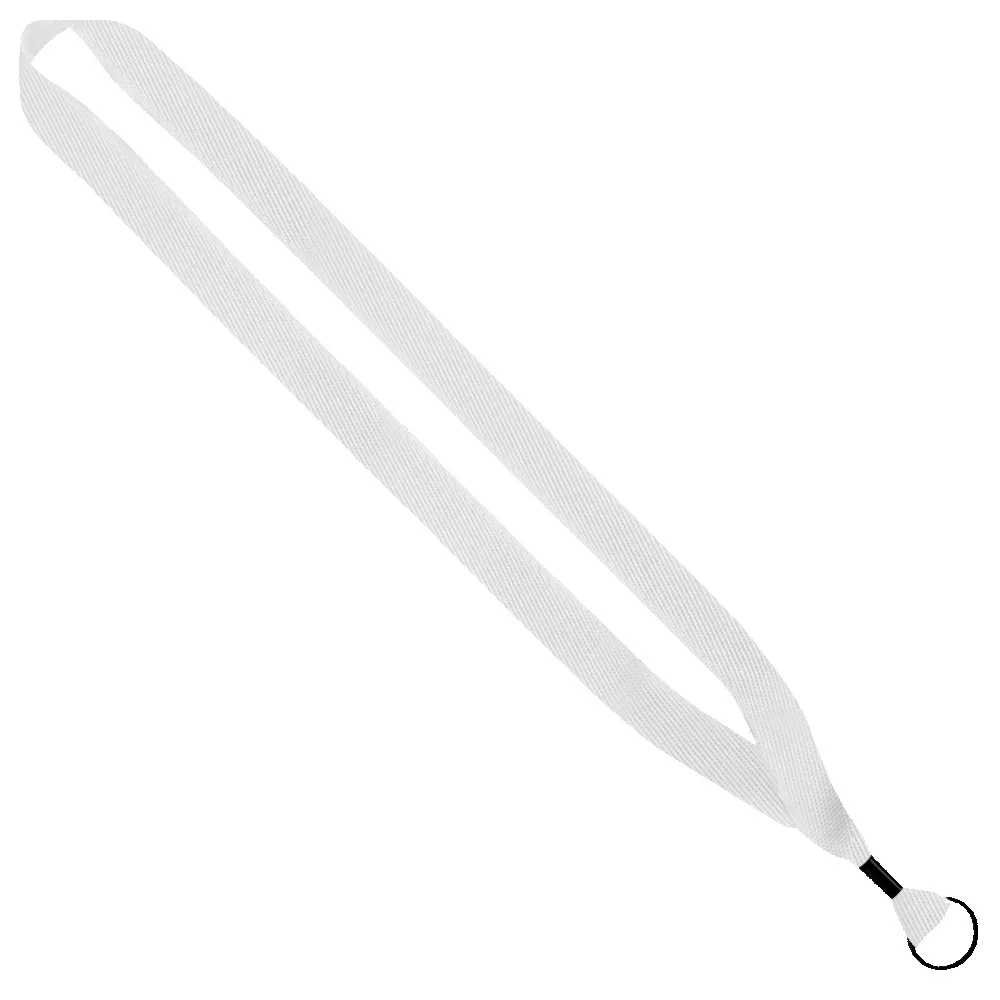 3/4" Recycled Dye-Sublimated Waffle Weave Lanyard w/ Metal Crimp & Split-Ring