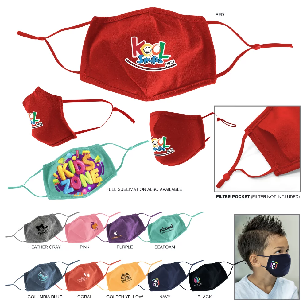 Masque facial protecteur en coton 100% extra petit et profilé