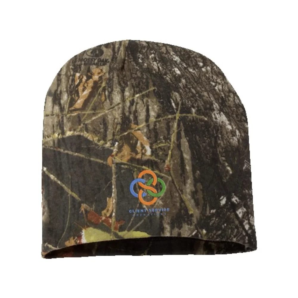 Casquette en tricot réversible Outdoor CMK405 de 8 pouces en camouflage.