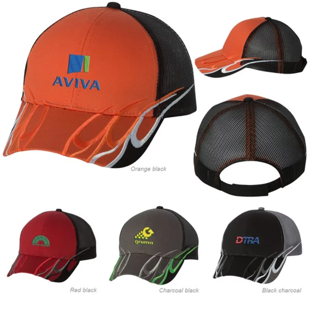 Casquette Outdoor Cap WAV605M Flame avec dos en maille.