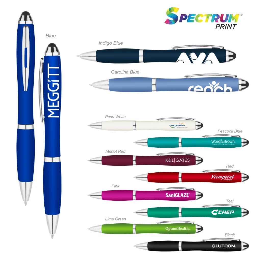 Stylo à bille stylet métallique courbé