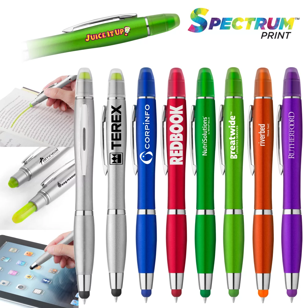 Stylo surligneur métallique galbé
