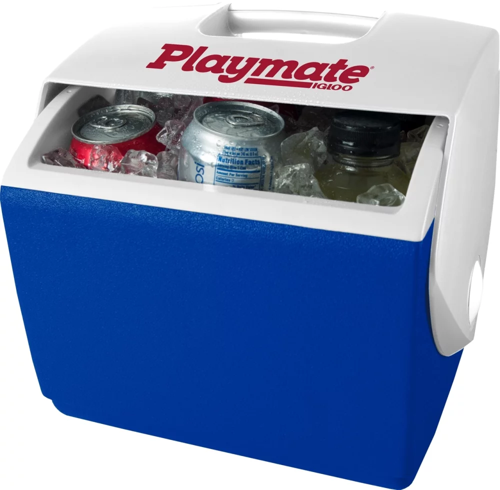 Glacière Igloo Playmate Pal 7qt en bleu/blanc (non décorée)