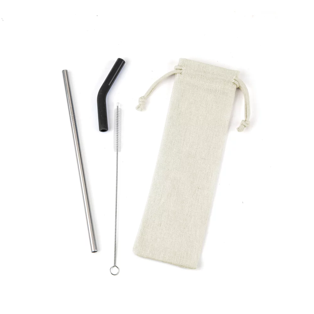 Reusable Stainless Steel Straw Set