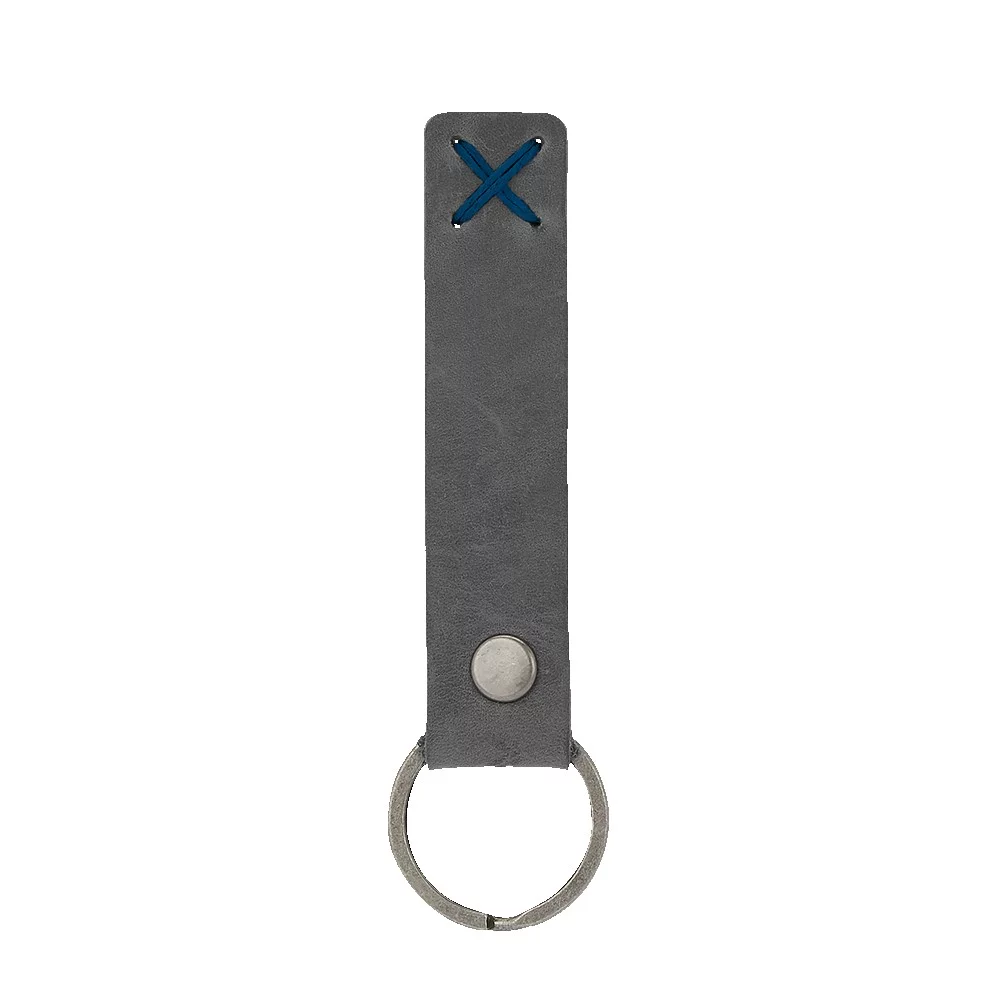 Bailey Leather Riveted Keychain