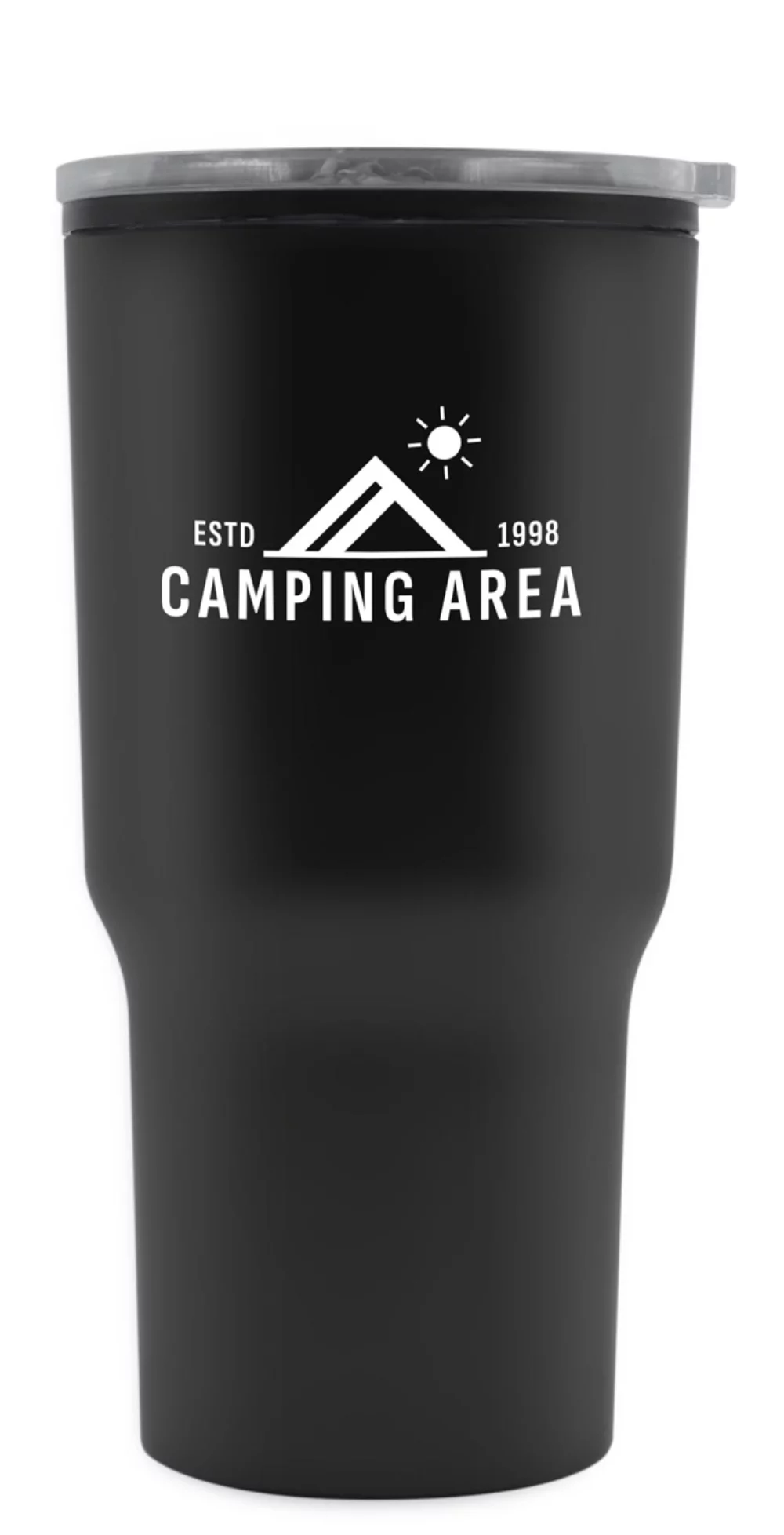 Dalton 20oz insulated plastic tumbler with push on lid Black/Black