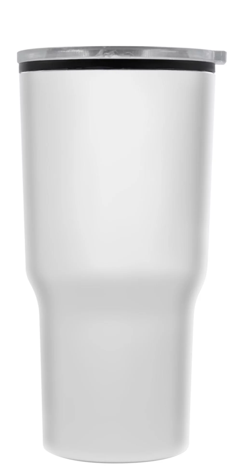 Dalton 20oz insulated plastic tumbler with push on lid White/Black