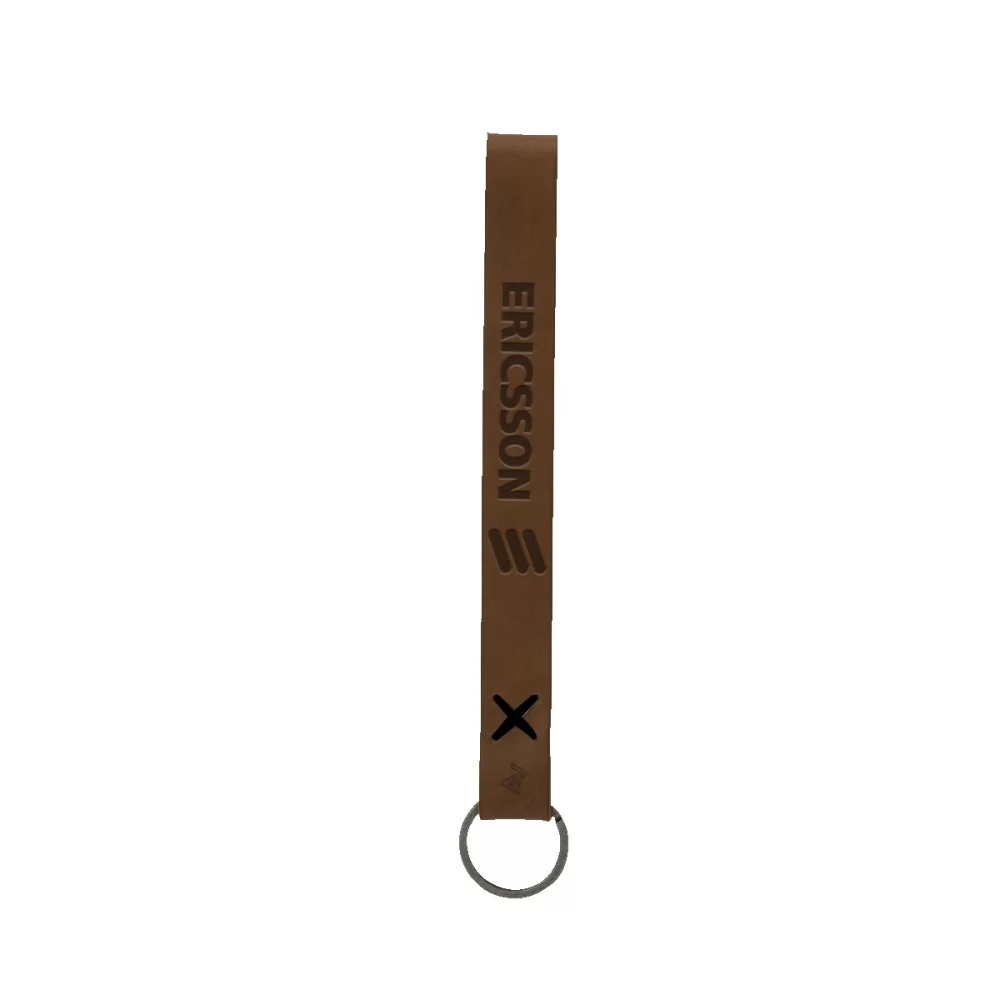 HAYWARD Leather Wrist Keychain with Metal Split Ring