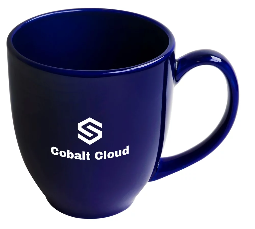 Tasse en céramique cobalt de 16 oz pour bistro économique