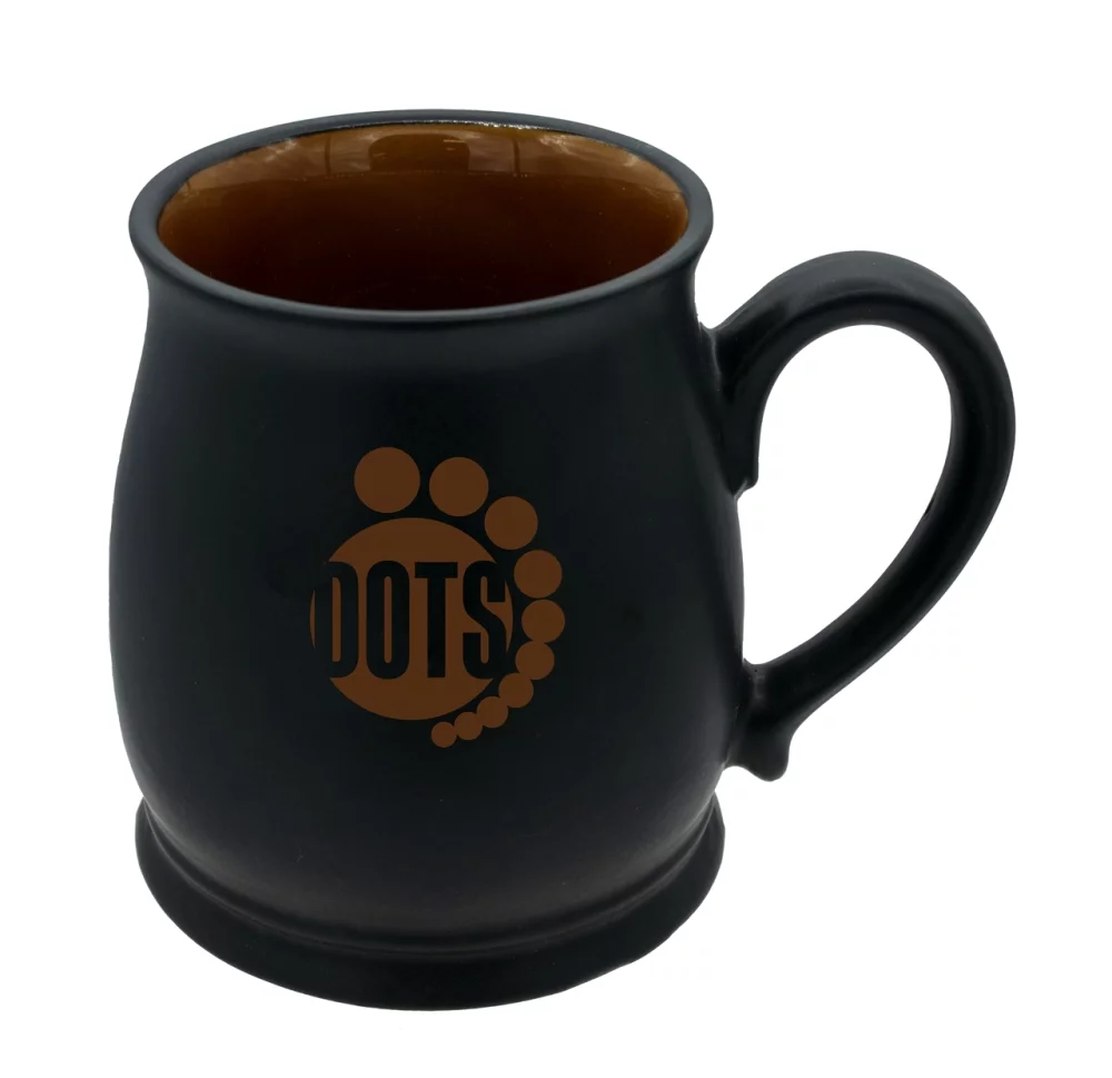 Économie Stockholm 14oz Tasse en céramique noire/jaune foncé