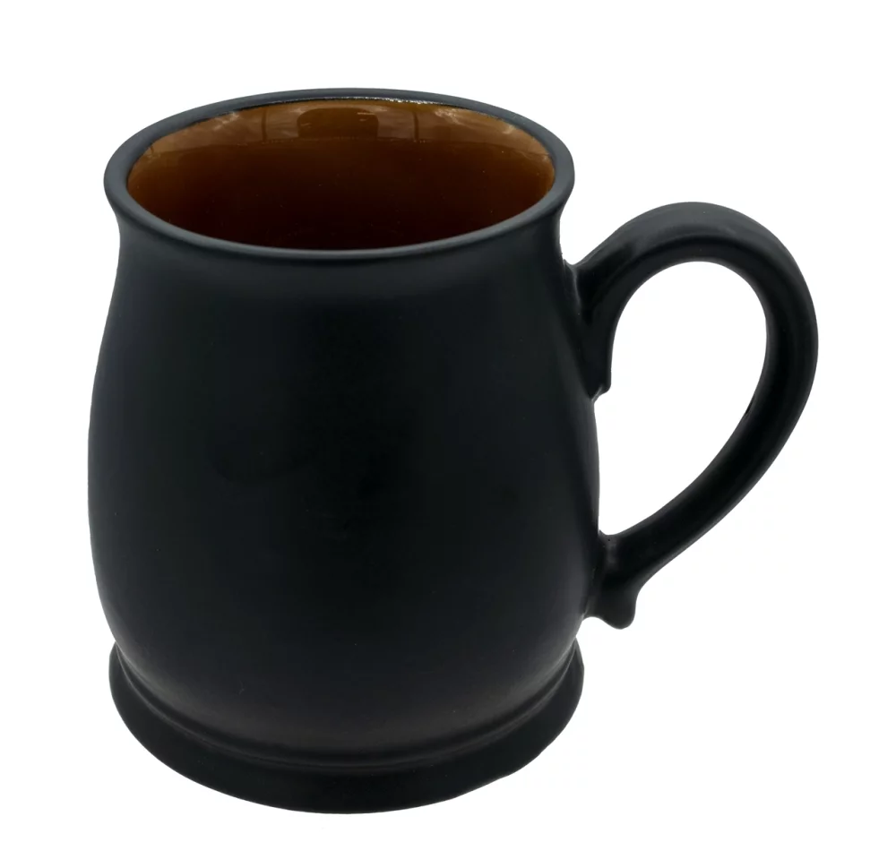 Économie Stockholm 14oz Tasse en céramique noire/jaune foncé