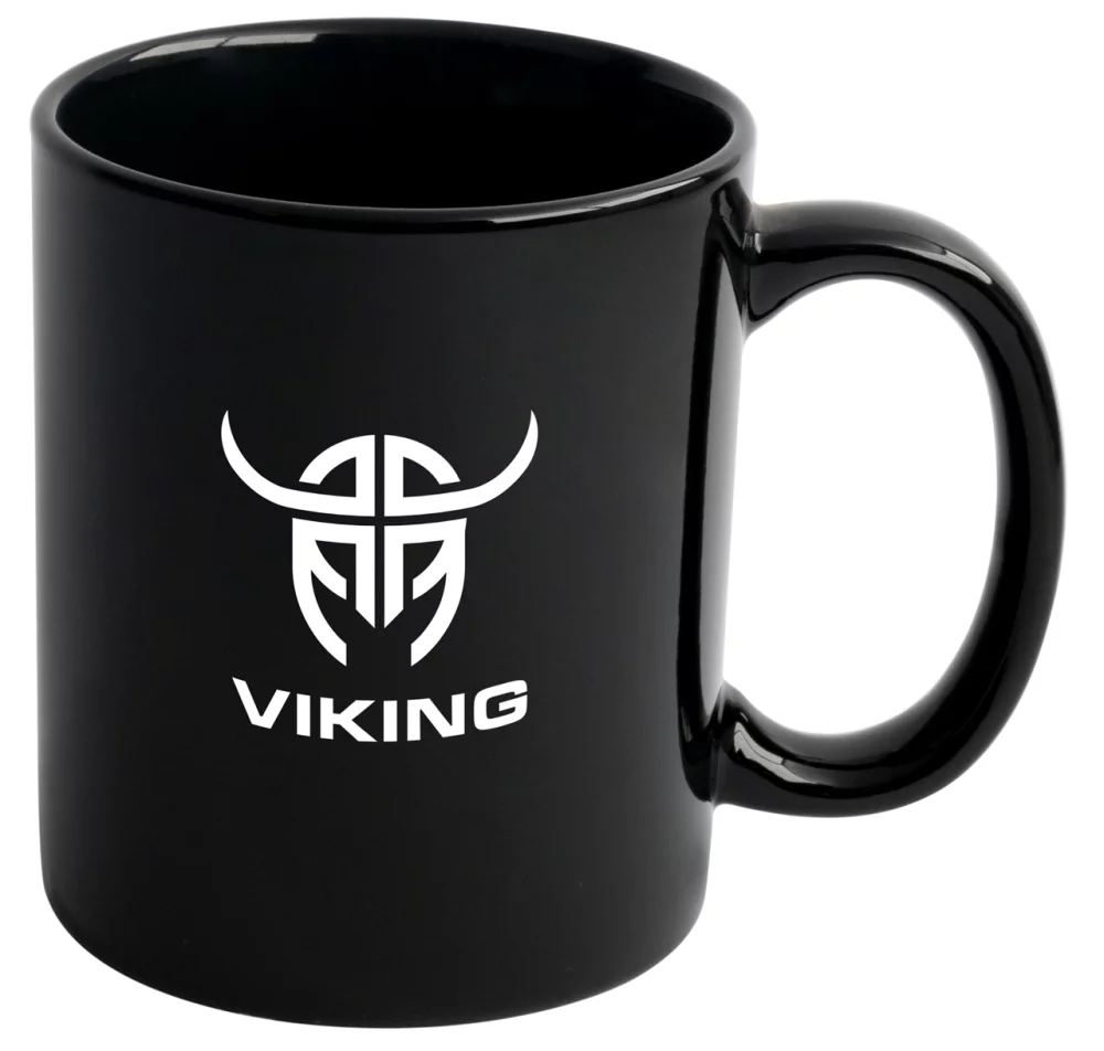 Tasse en céramique noire de 11 oz de qualité supérieure.