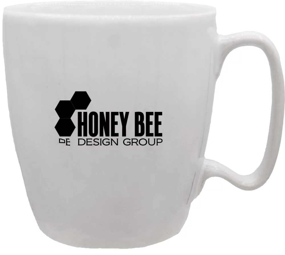 Economy Square Handle 15.5oz white mug