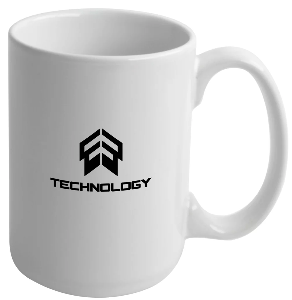 Economy Jumbo 15oz white ceramic mug
