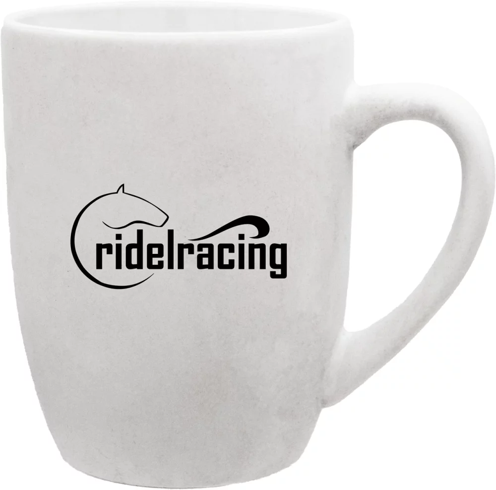 Tasse blanche mate Economy Cottager de 12 oz