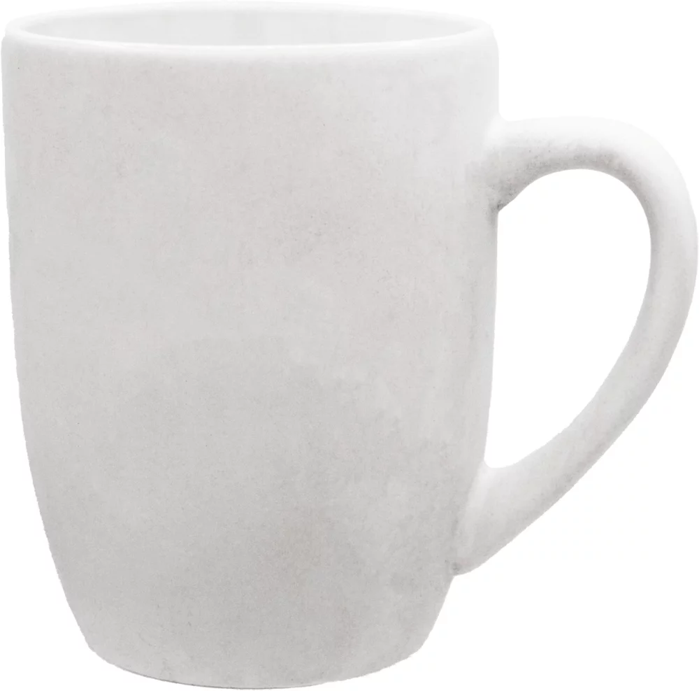 Tasse blanche mate Economy Cottager de 12 oz