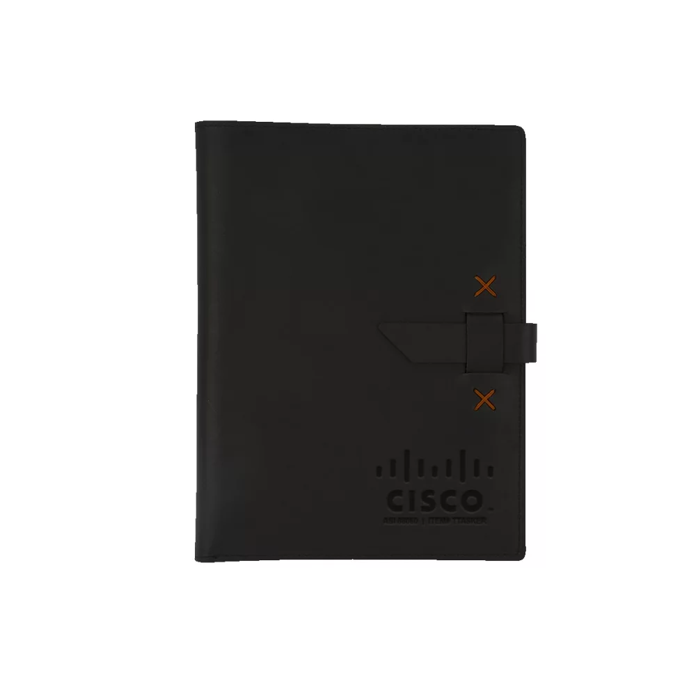 TASKER Leather Padfolio w/Accent Stitching