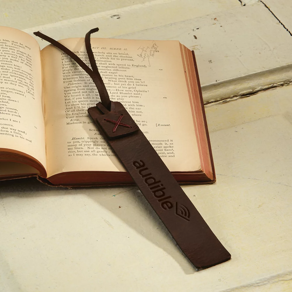 TURNER Leather Bookmark w/Leather Tassel & Accent Stitching