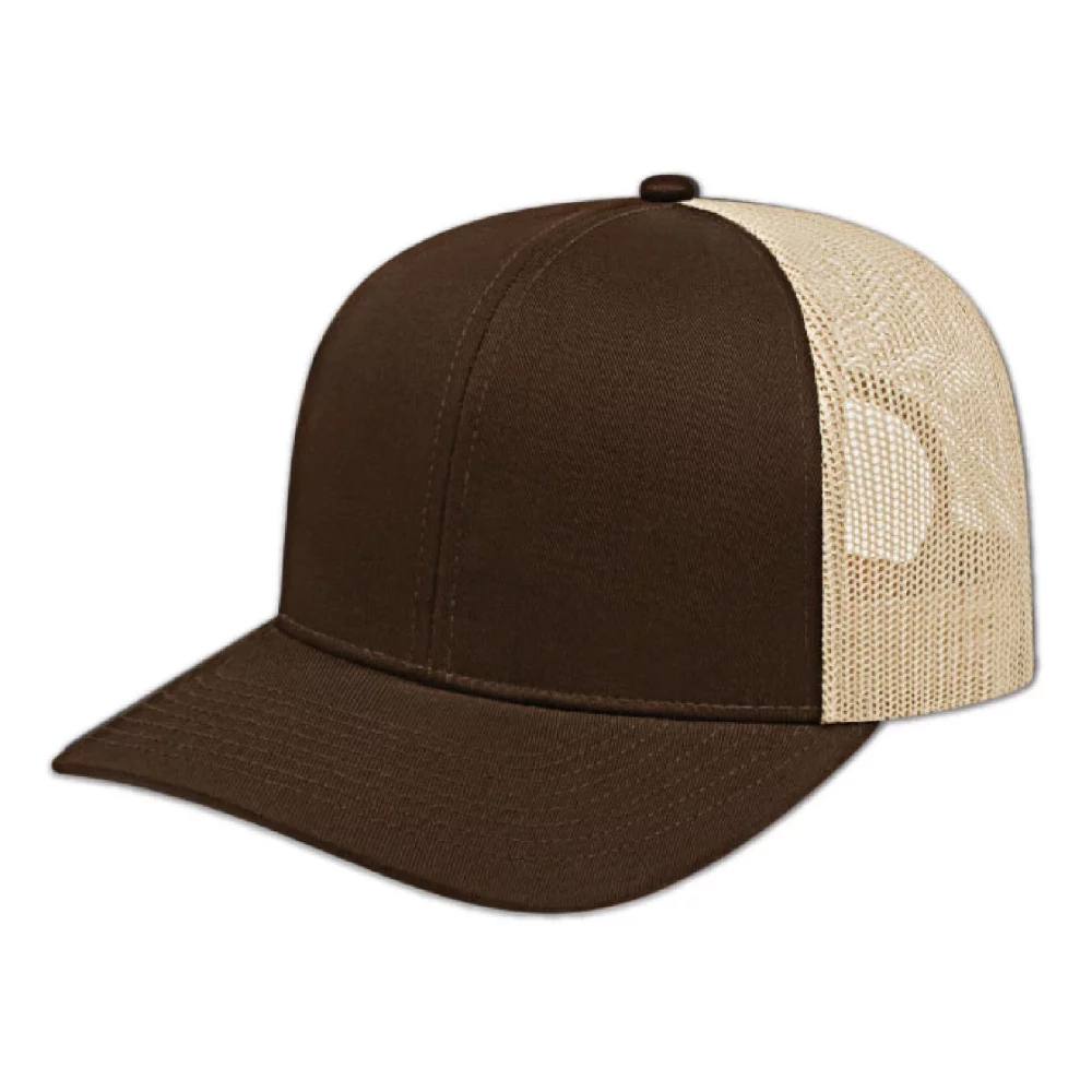Casquette en poly/coton avec filet à l'arrière
