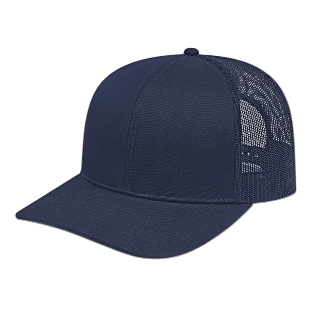 Casquette en poly/coton avec filet à l'arrière