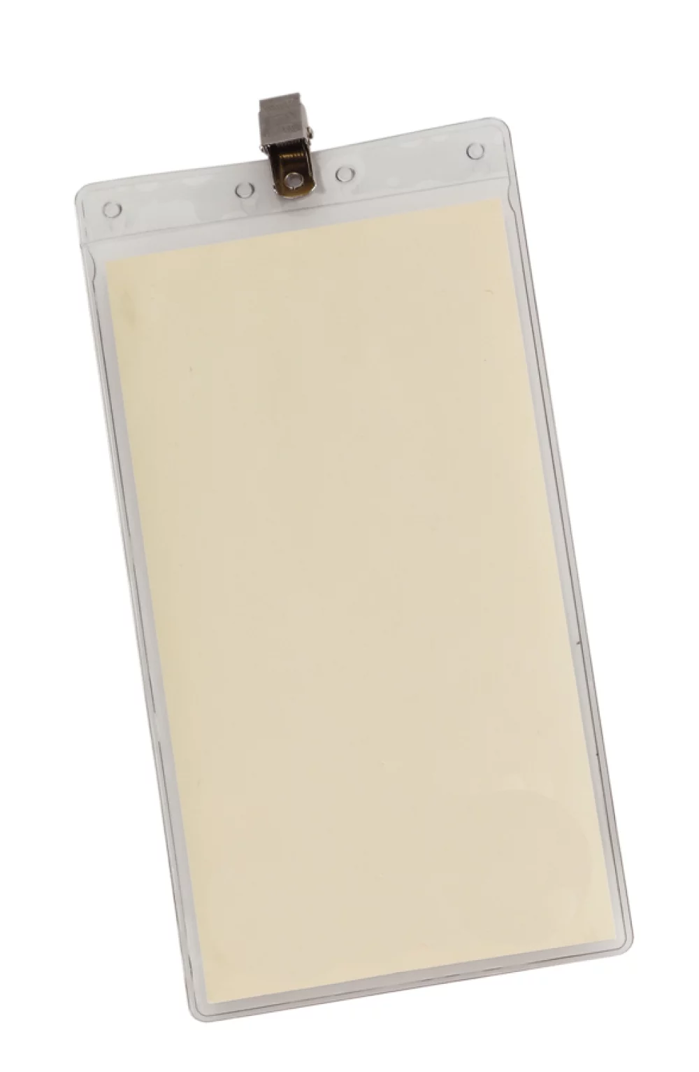 Oversized Vertical Vinyl Pouch w/ Bulldog Clip - 8 13/16"x4 7/16"