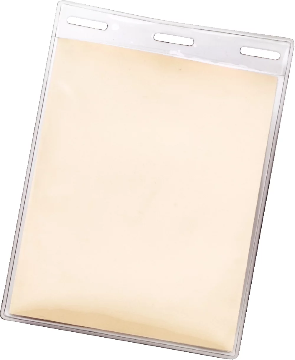 Vertical Vinyl Pouch - 4 5/16"x3 5/8"