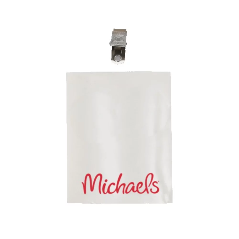 Printed Vertical Vinyl Pouch w/Bulldog Clip (3"x4")