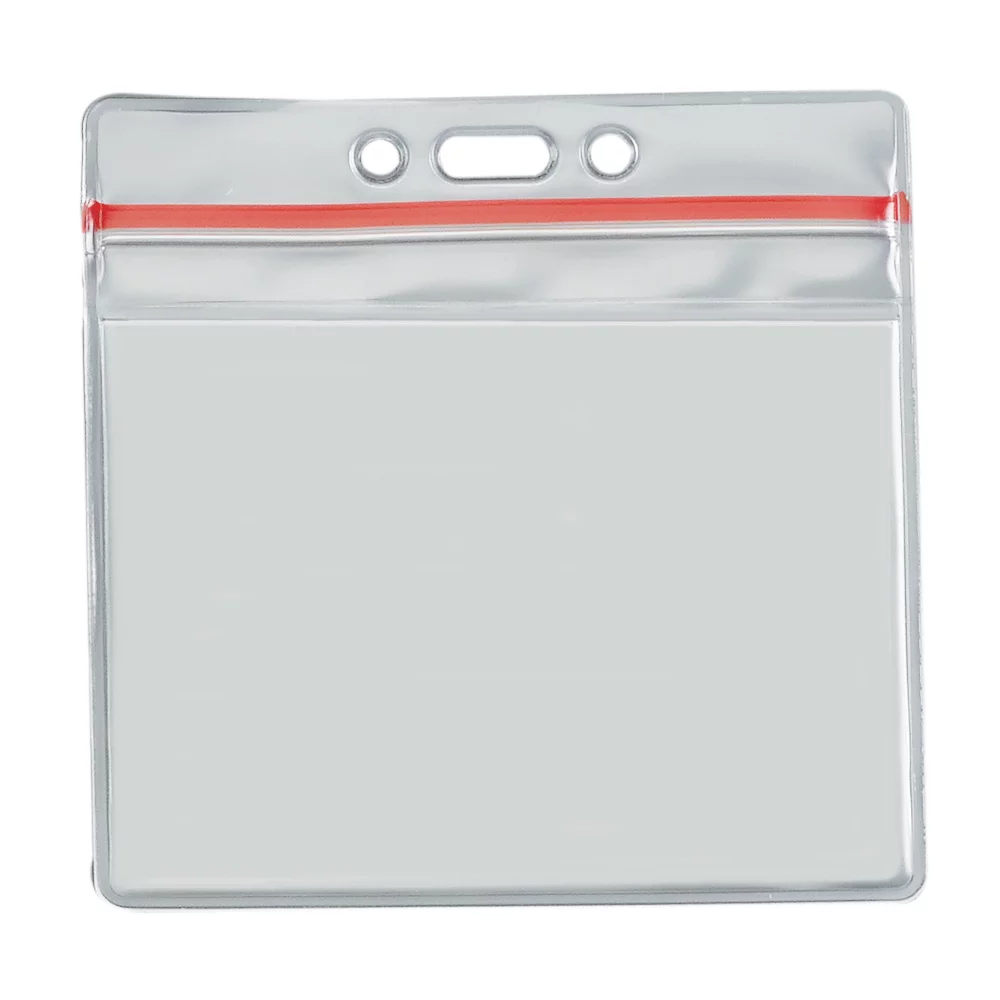 Horizontal Vinyl Pouch with Zipper - 4 5/16"x3 5/8"