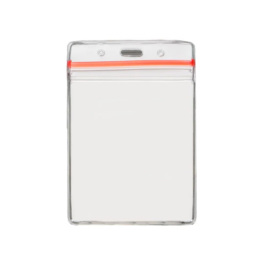 Vertical Vinyl Pouch with Zipper