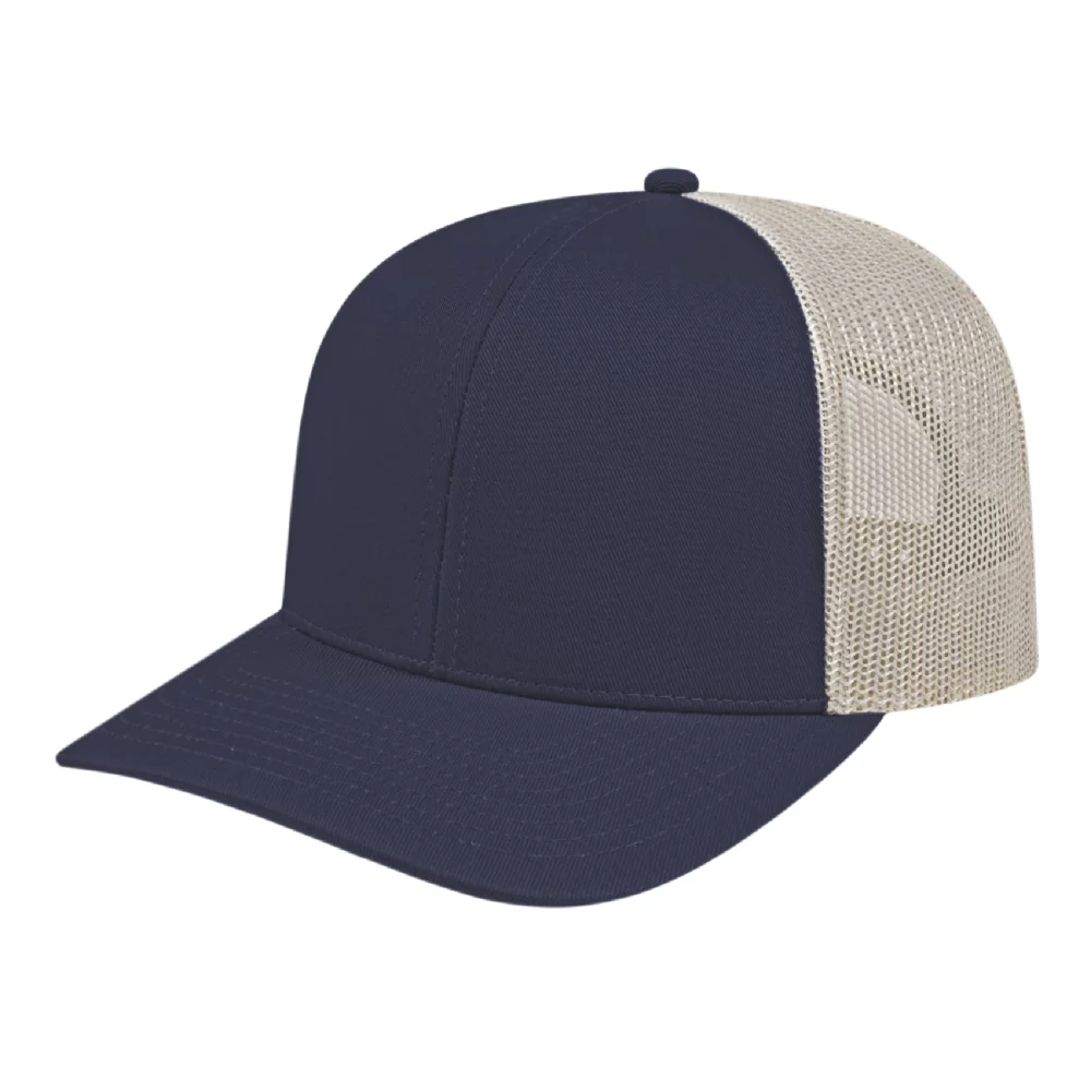Casquette en poly/coton avec filet à l'arrière