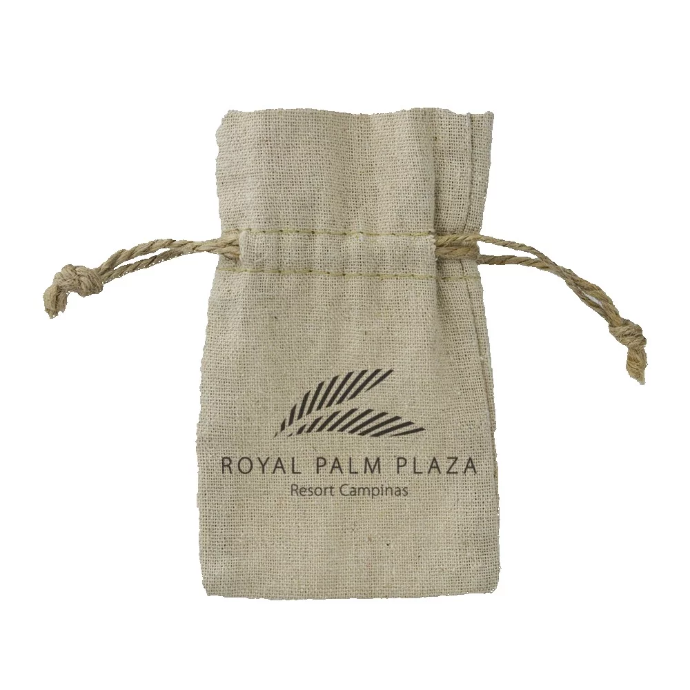 Linen Drawstring Bag (With Imprint) - 3" x 5"