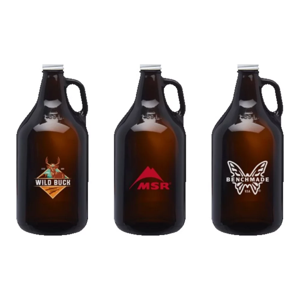 Growler en verre ambré de 64 oz pour brassage maison