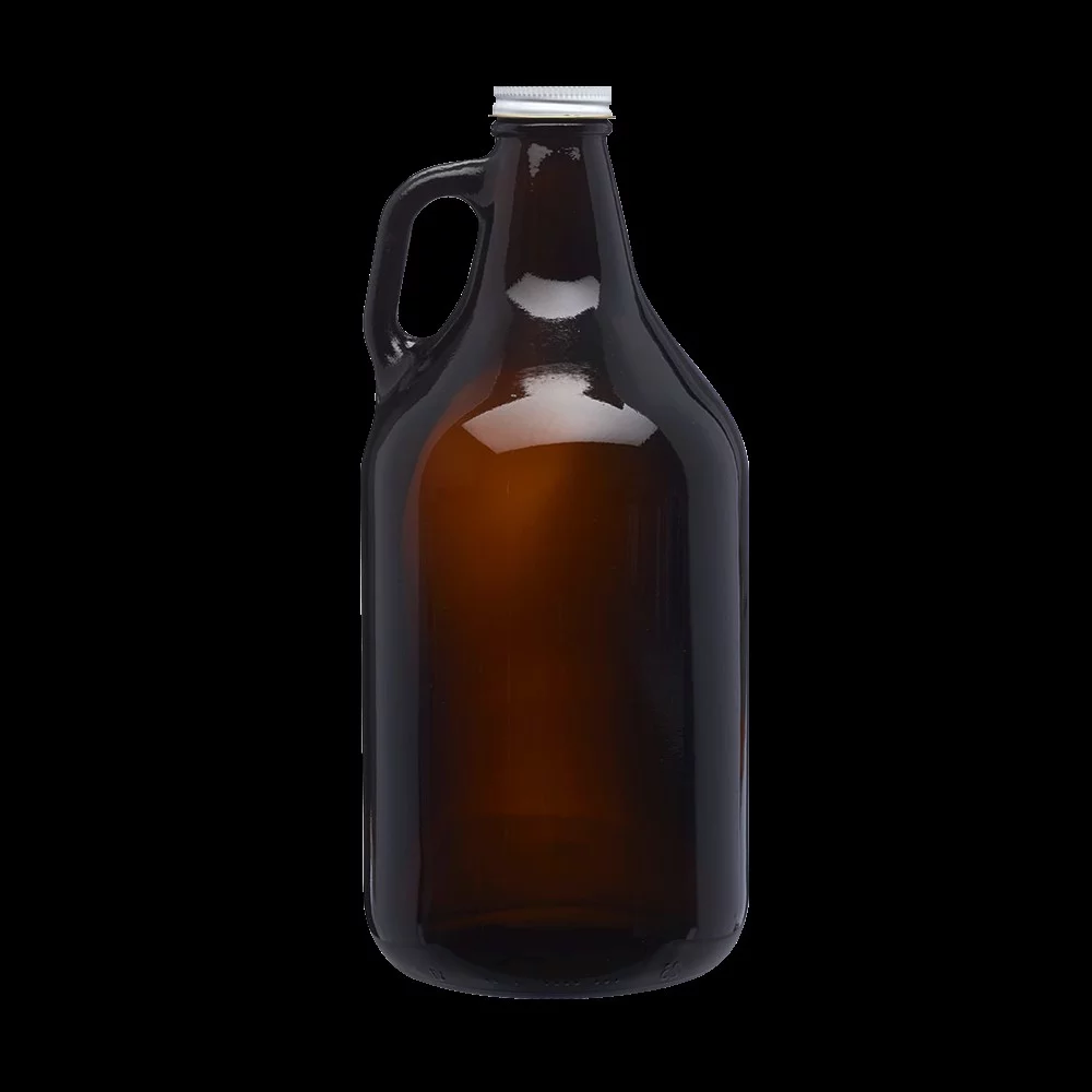 Growler en verre ambré de 64 oz pour brassage maison