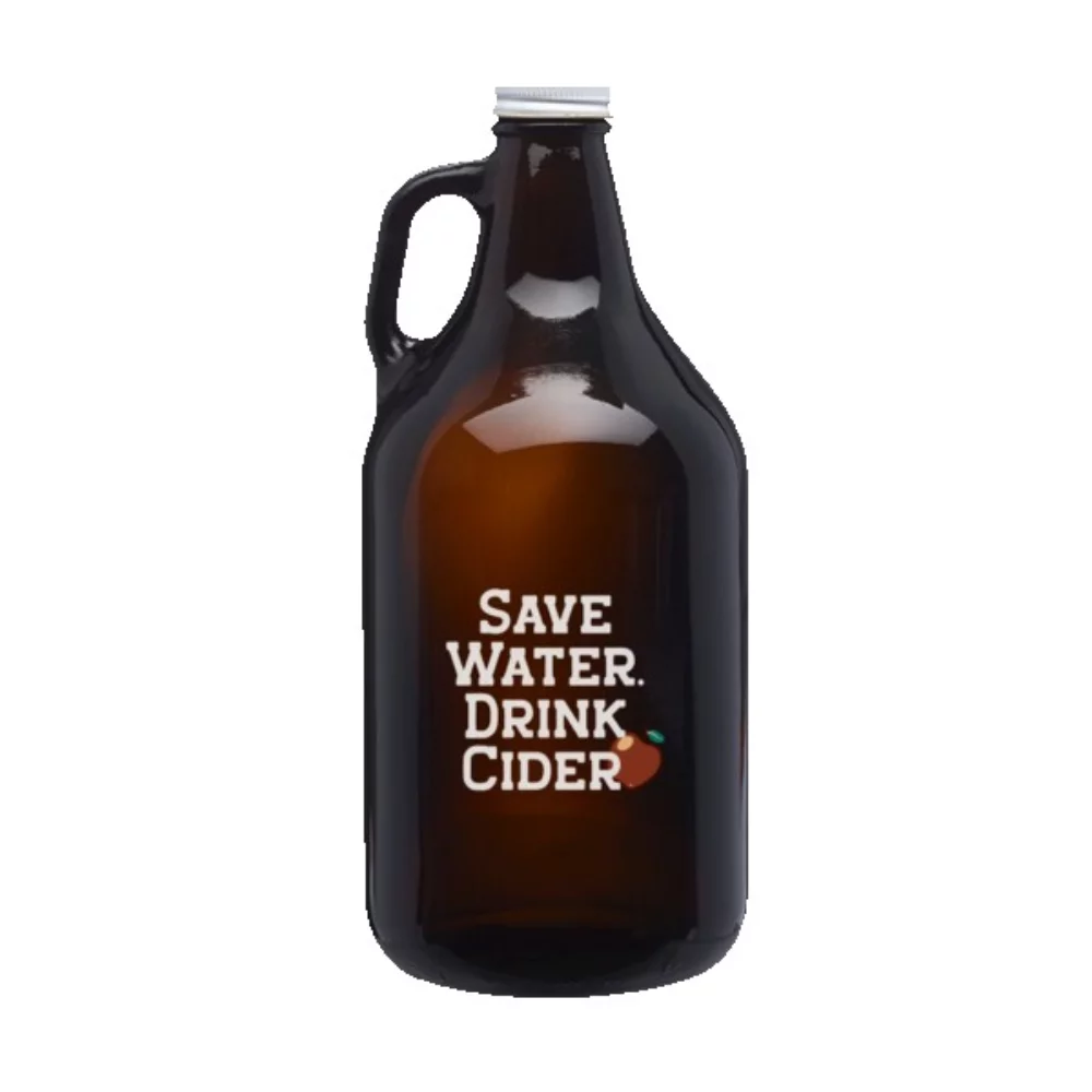 Growler en verre ambré de 64 oz pour brassage maison