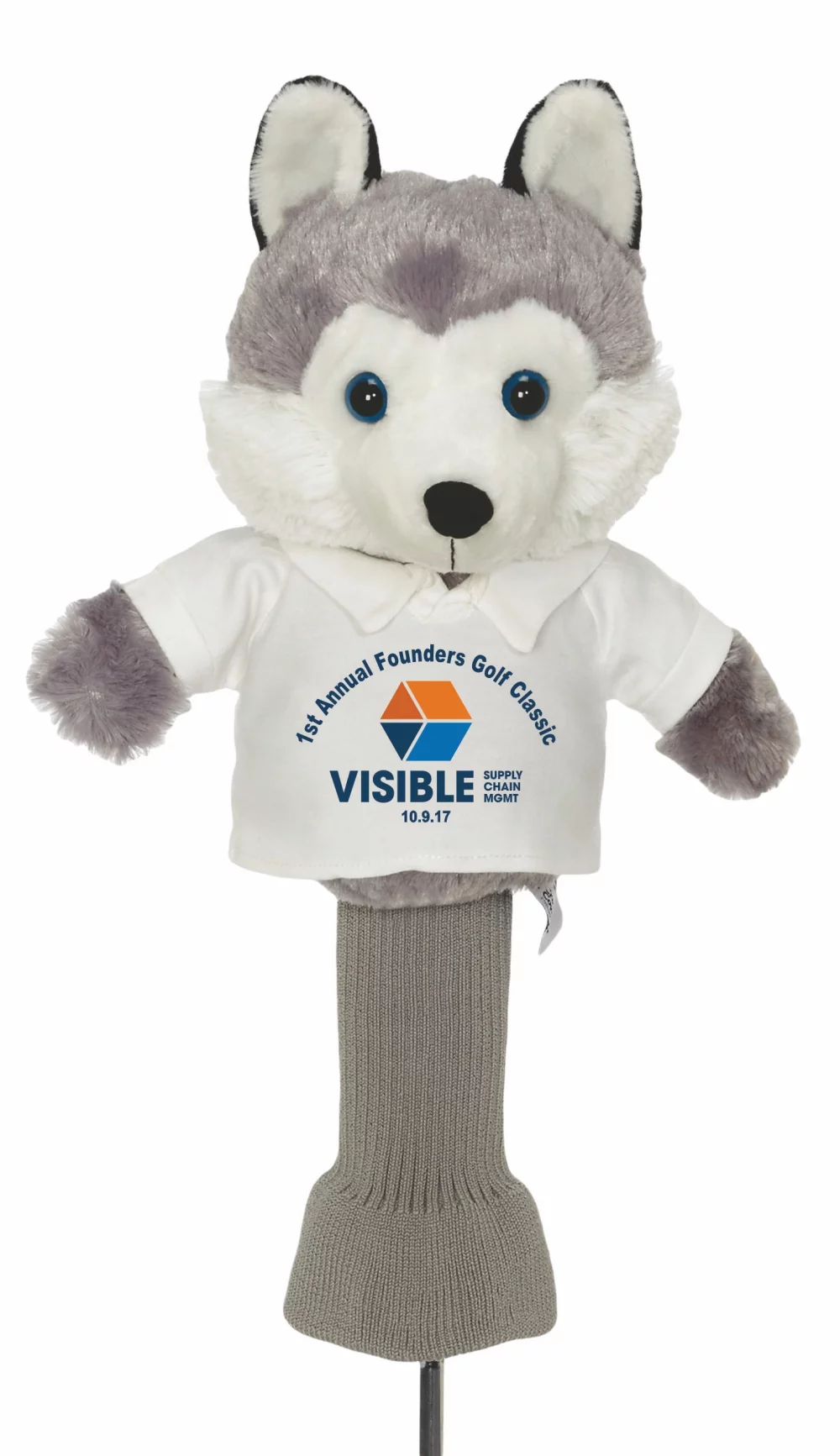 Cuddle Pals Head Cover "Hacker Husky" w/Golf Shirt