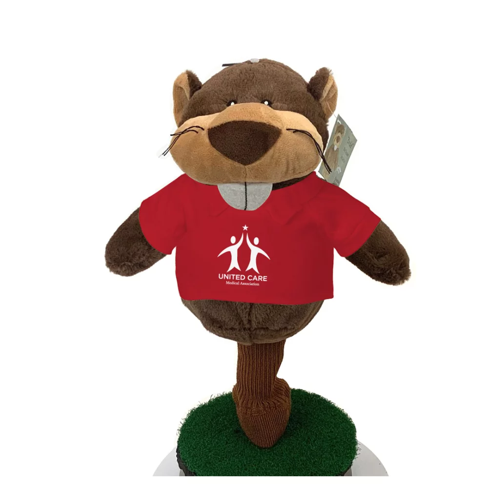 Cuddle Pals Head Cover "Birdie the Beaver" w/Golf Shirt