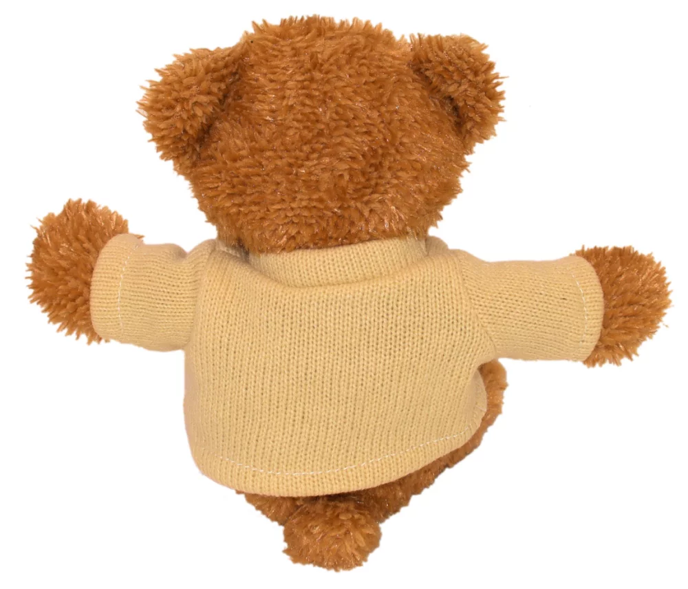 11" Bennie Bear w/Machine Knit Embroidered Sweater